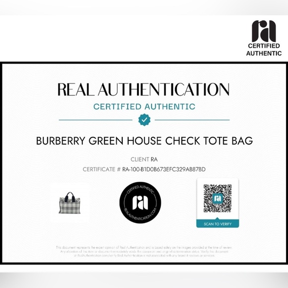 Authentic light blue Burberry Checkered Tote Bag - with free COA!! - Picture 7 of 7